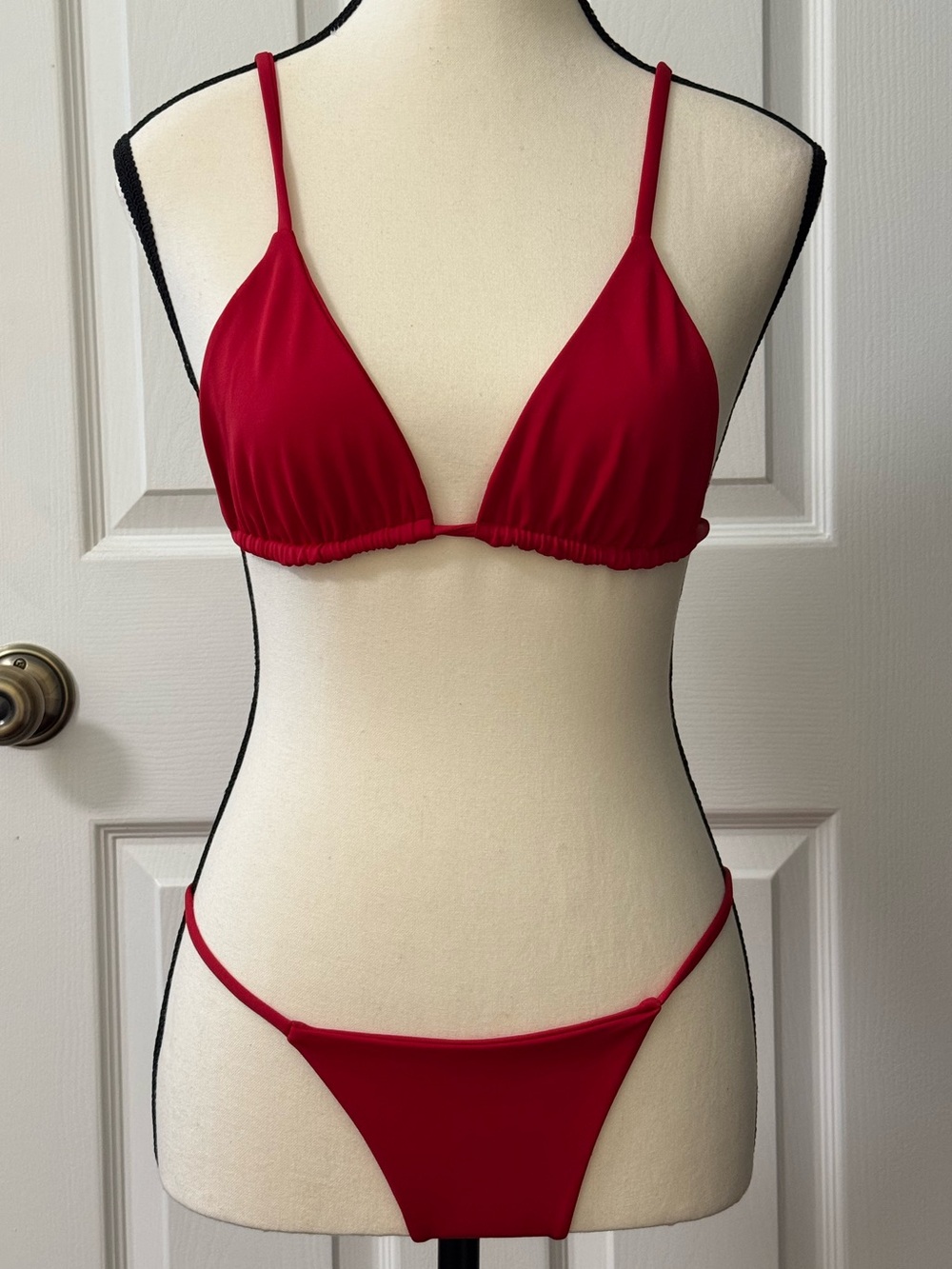 kira swim red bikini